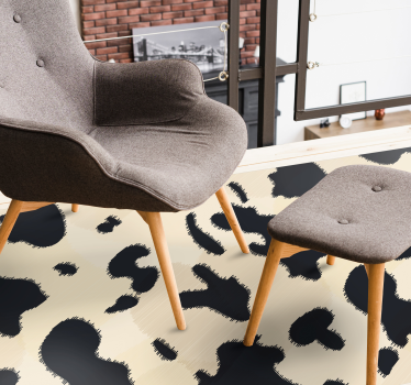 White cow texture animal print carpet - TenStickers
