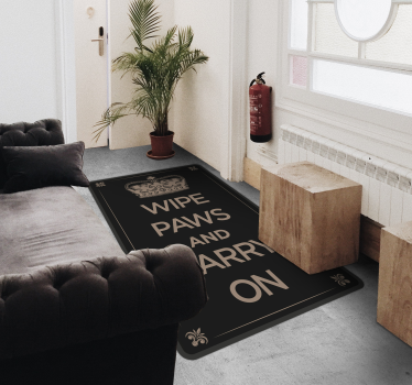 Wipe paws and carry on bespoke rugs - TenStickers