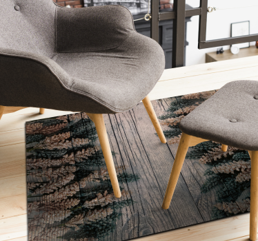 Wooden Texture Contrast wood effect vinyl rug - TenStickers