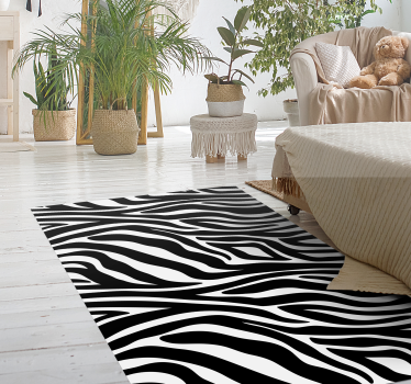 Zebra print animal print carpet - TenStickers