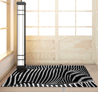 Zebra Design Animal Print Vinyl Rug - TenStickers