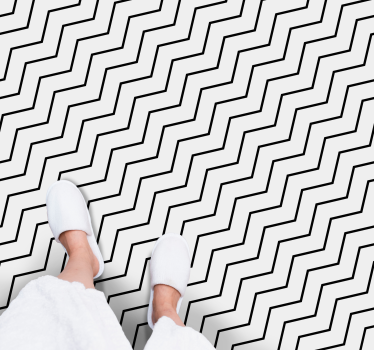 Zigzag trend geometric vinyl rug - TenStickers