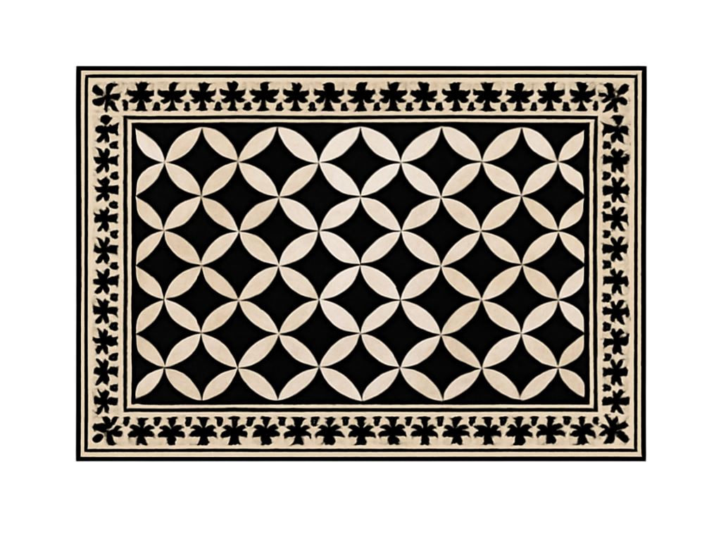 Traditional Spanish design living room vinyl rug - TenStickers