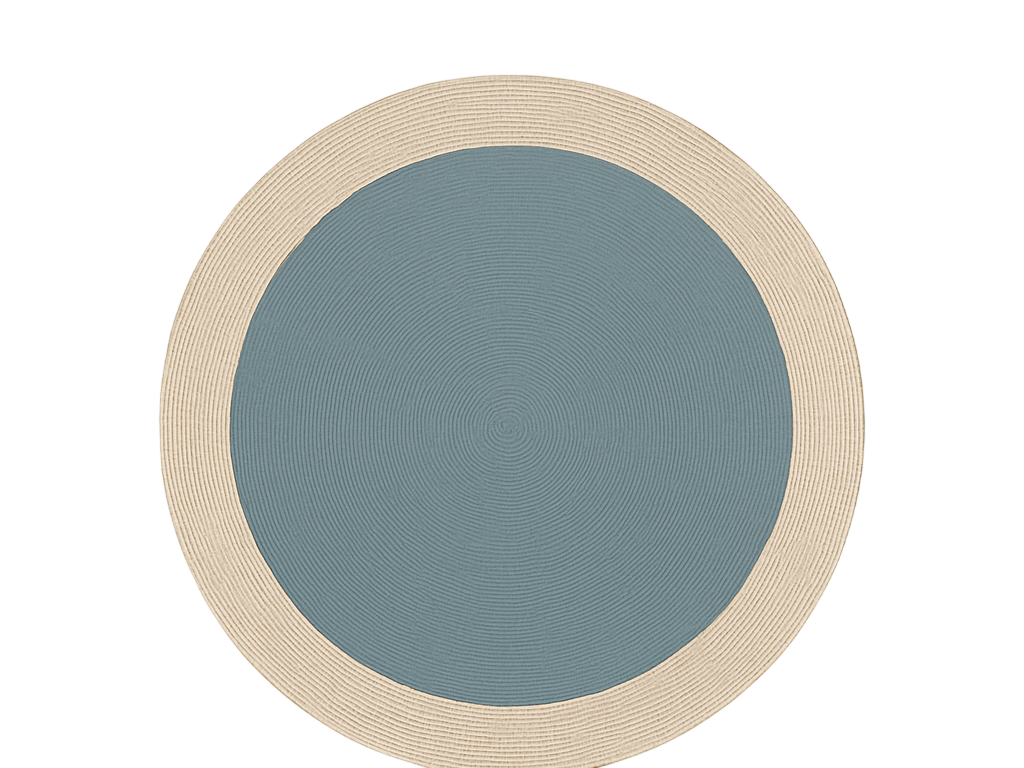 Two-tone round design outdoor vinyl rug - TenStickers