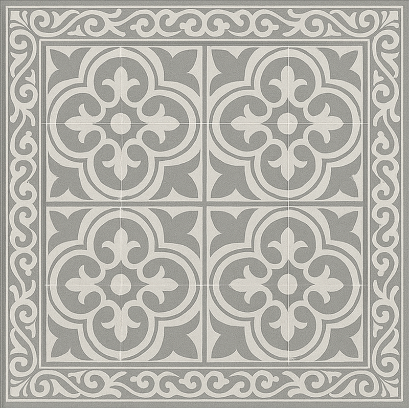 Elegant grey tiles square vinyl rug - TenStickers
