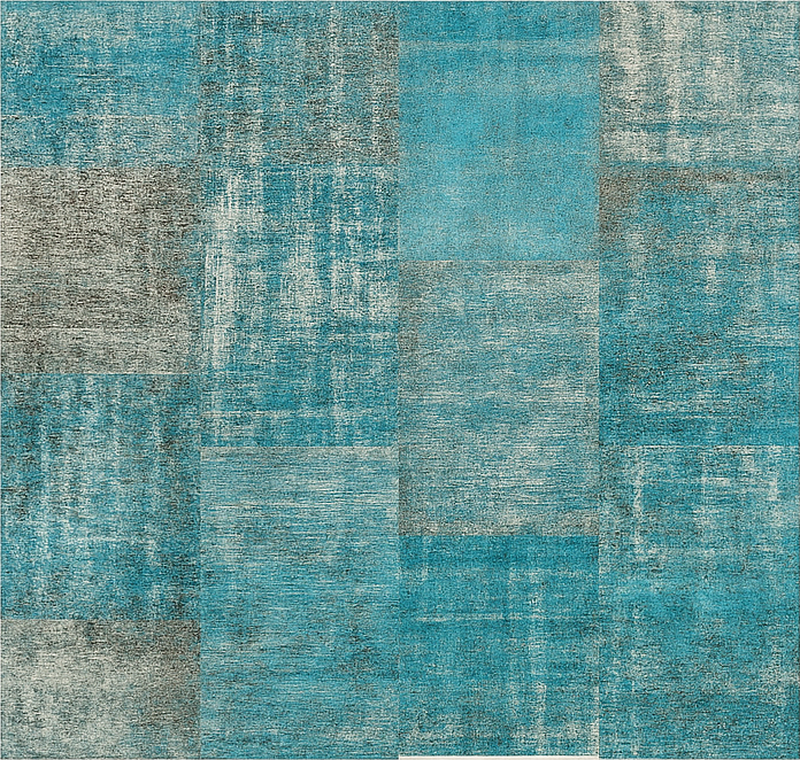 Distressed Patchwork Rug dining room vinyl rug - TenStickers