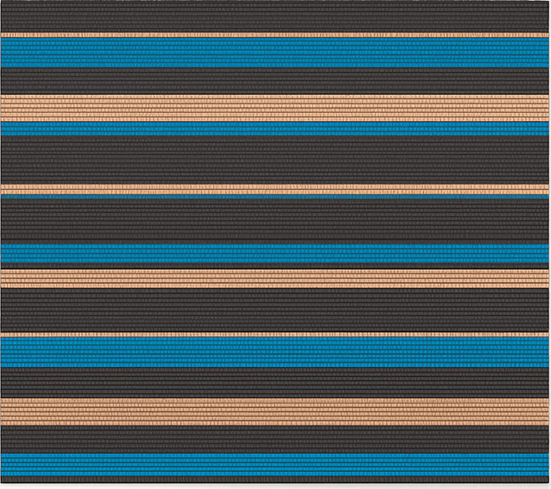 Dark tone woven effect  kitchen vinyl rug - TenStickers