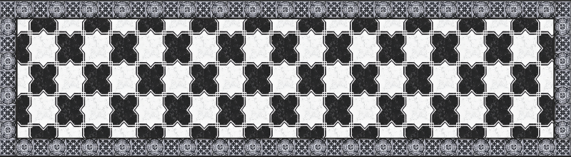 Marble chess tile vinyl rug - TenStickers