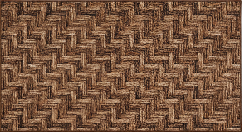 Textured vinyl rug in brown fabric effect - TenStickers