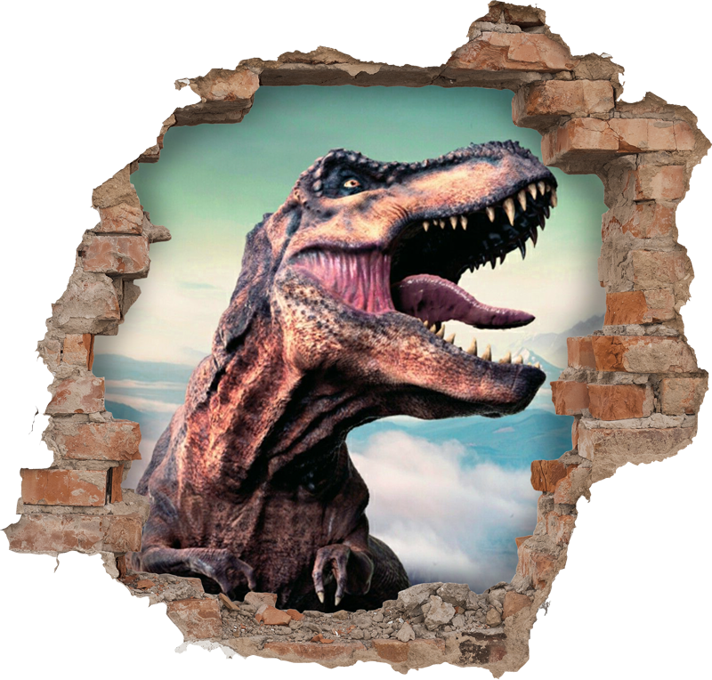 Animal vinyl rug realistic 3d t-rex design - TenStickers