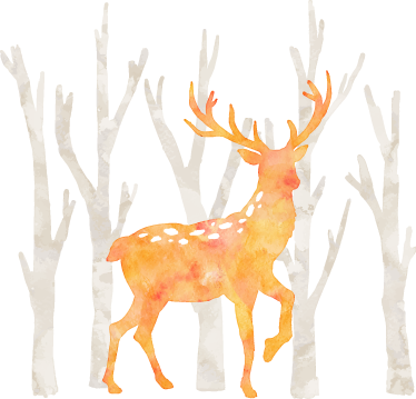 Deer winter style animal vinyl rug - TenStickers
