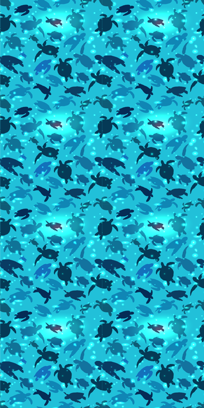 Turtles swimming animal vinyl rug - TenStickers