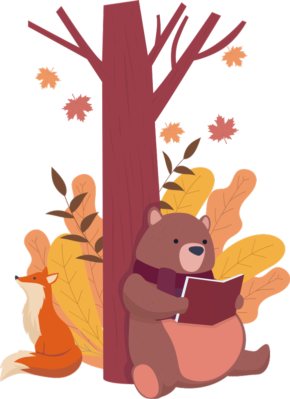 Animal vinyl rug forest with animals - TenStickers