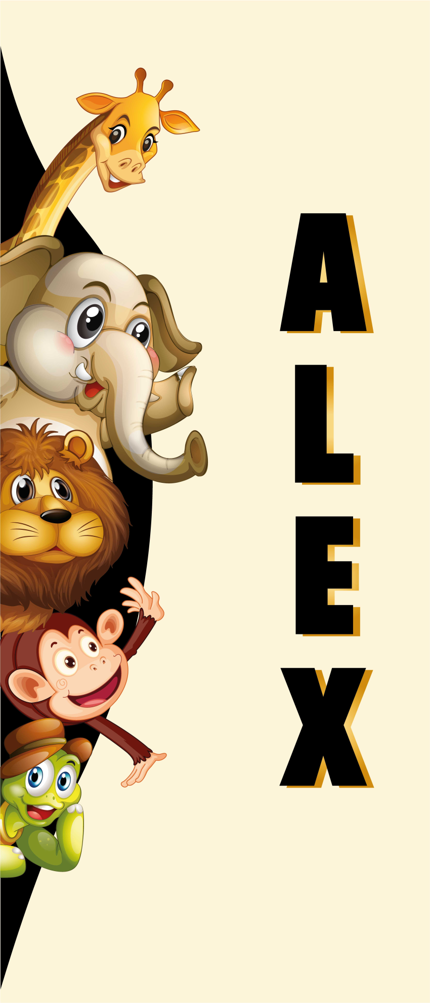 Animal vinyl rug with 3d adorable creatures - TenStickers