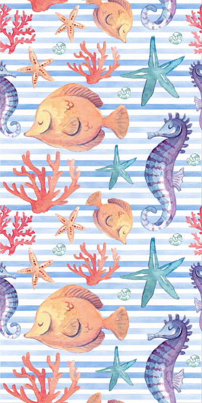 Animal vinyl rug sea life patterns - TenStickers