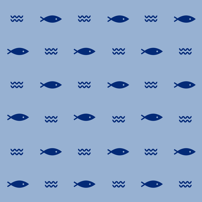 Animal vinyl rug minimal fish design - TenStickers