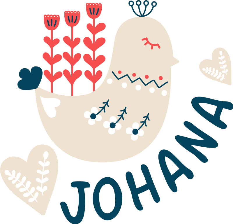 Animal vinyl rug nordic snow bird custom design - TenStickers