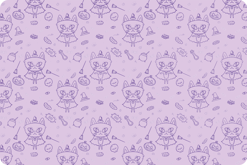 Animal vinyl rug witch cat cartoon - TenStickers