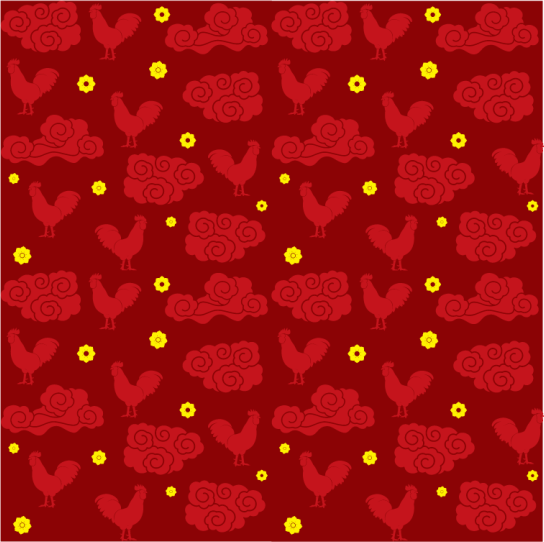 Chickens pattern chinese style animal vinyl rug - TenStickers