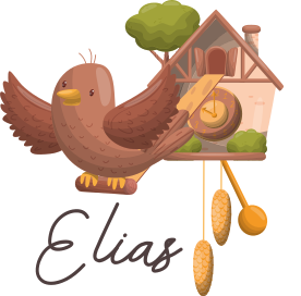 Animal vinyl rug customisable cuckoo clock - TenStickers