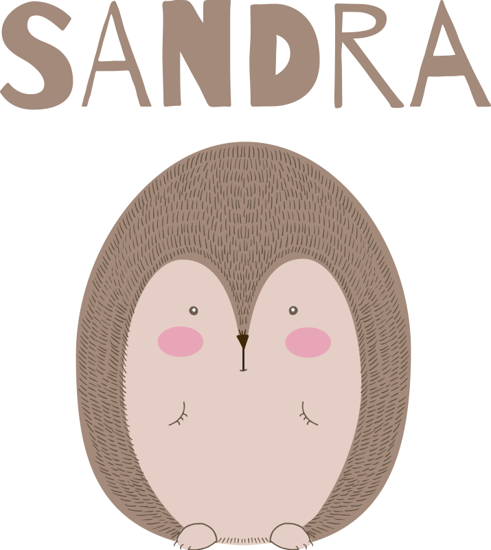 Animal vinyl rug cute hedgehog design - TenStickers