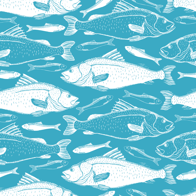 Animal vinyl rug aquatic fish design - TenStickers