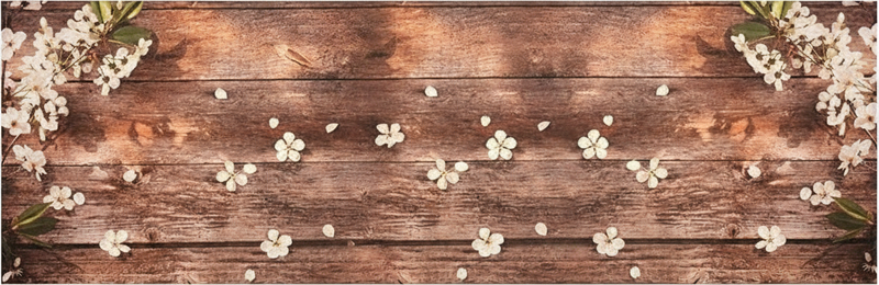 Kitchen vinyl rug in floral wood design - TenStickers