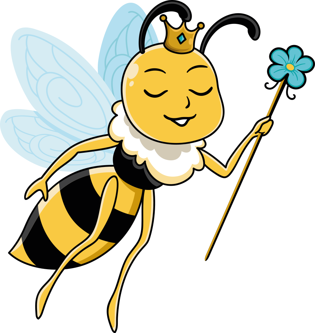 Royal bee character animal vinyl rug - TenStickers