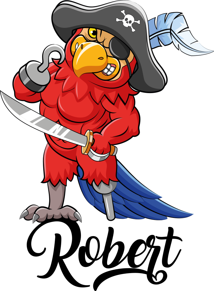 Animal vinyl rug buccaneer parrot figure - TenStickers