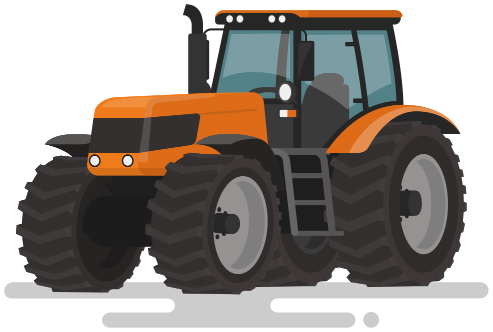 Animal vinyl rug with big tire tractor - TenStickers