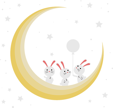 Animal vinyl rug bunnies for nursery decor - TenStickers