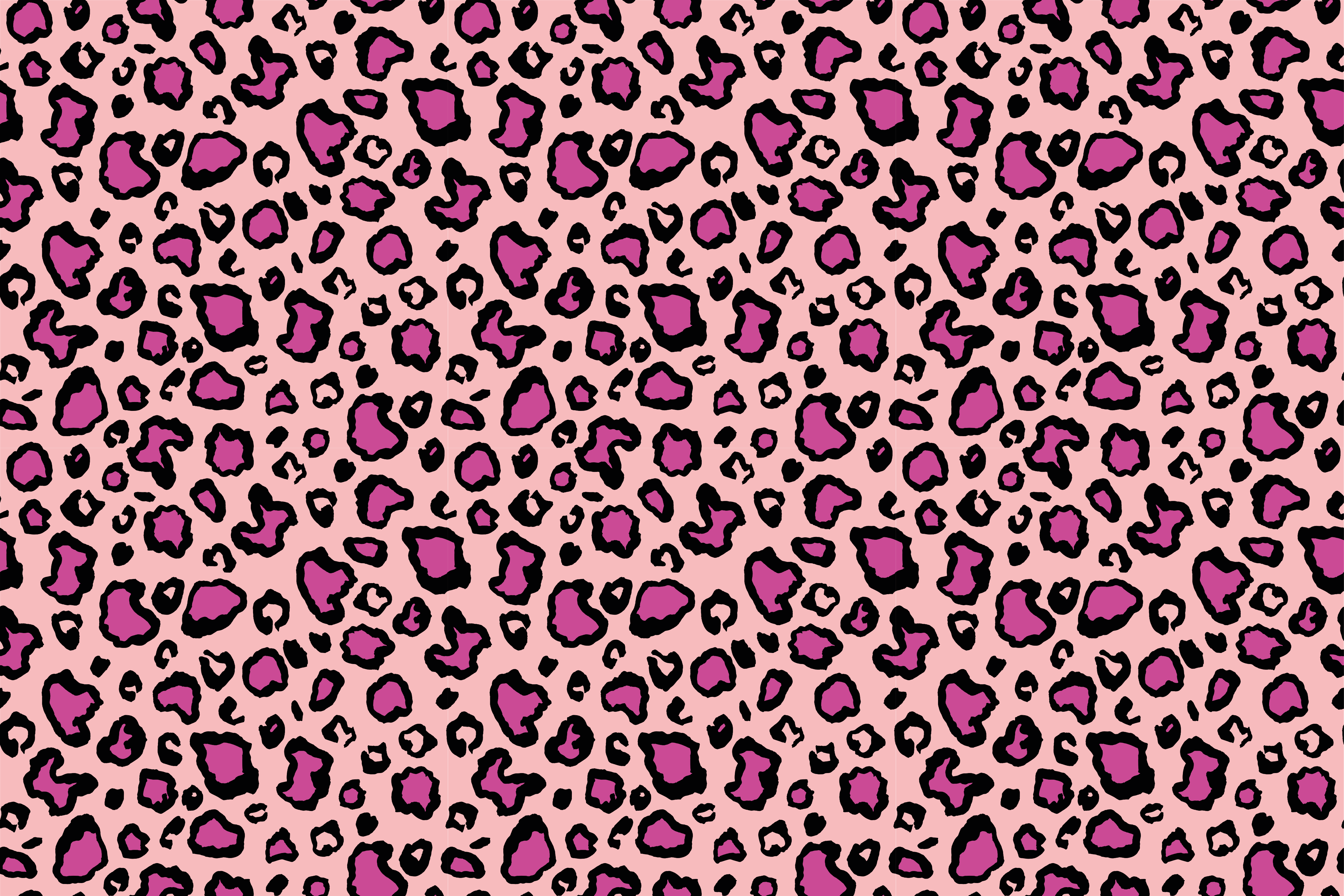 Pink and black classic leopard imitation animal vinyl rug - TenStickers