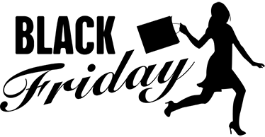 Black friday vinyl rug for women shopping - TenStickers