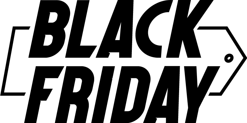 Black friday vinyl rug in stylish cursive design - TenStickers