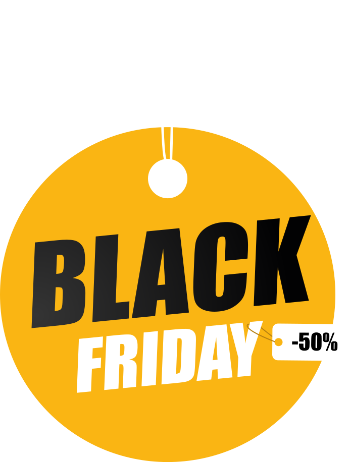 Black friday vinyl rug personalised circle - TenStickers