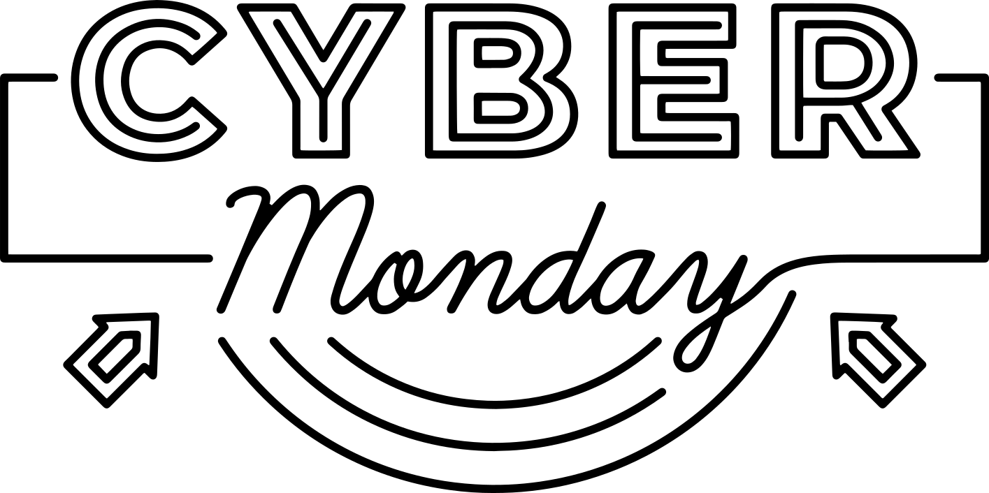 Black friday vinyl rug with cyber monday arrows - TenStickers