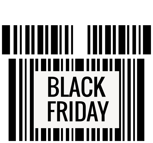 Black friday vinyl rug codebar - TenStickers