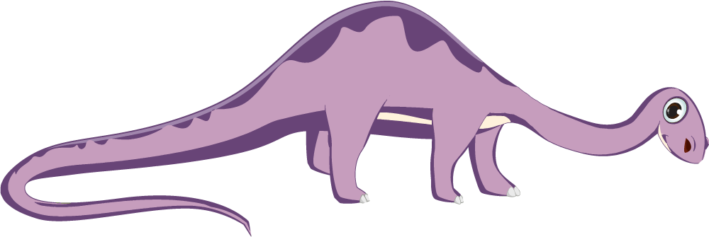 Animal vinyl rug friendly long-necked dinosaur - TenStickers