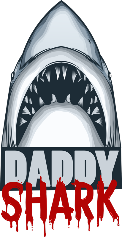 Daddy shark animal vinyl rug - TenStickers