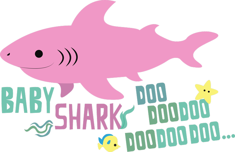 Animal vinyl rug baby shark doo doo doo doo doo - TenStickers
