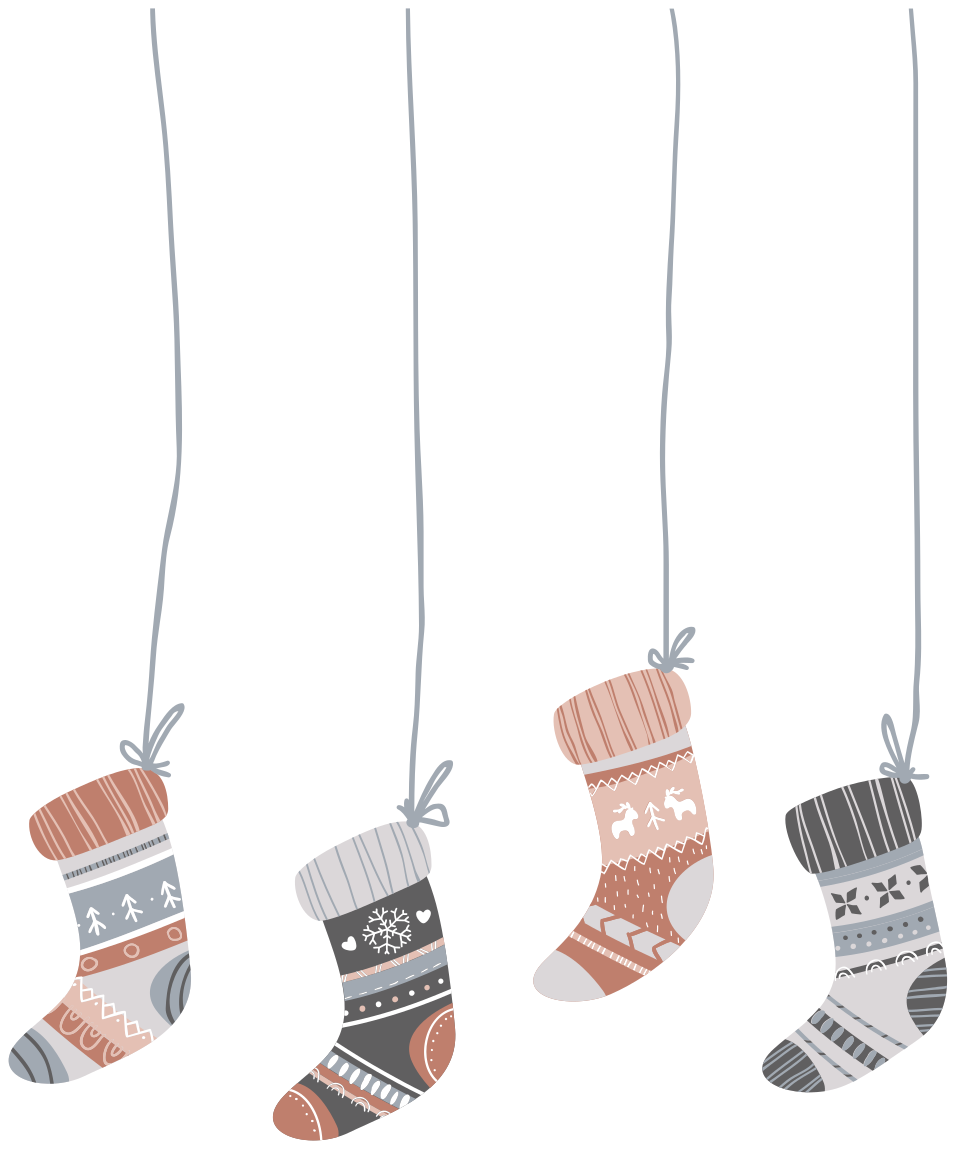 Christmas vinyl rug christmas socks - TenStickers