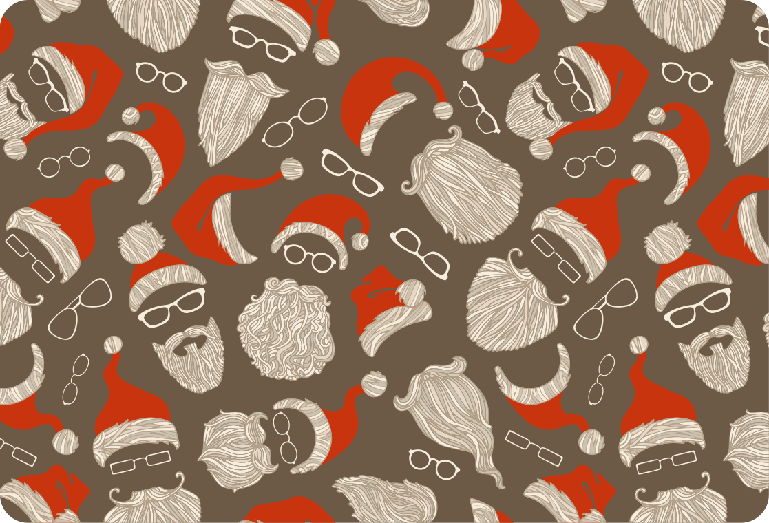 Christmas vinyl rug vintage santa claus face design - TenStickers