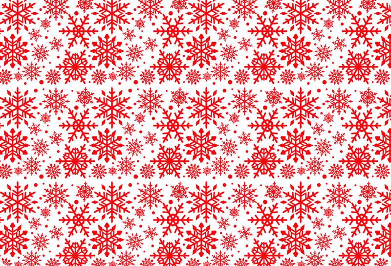 Christmas vinyl rug red snowflakes laptop - TenStickers