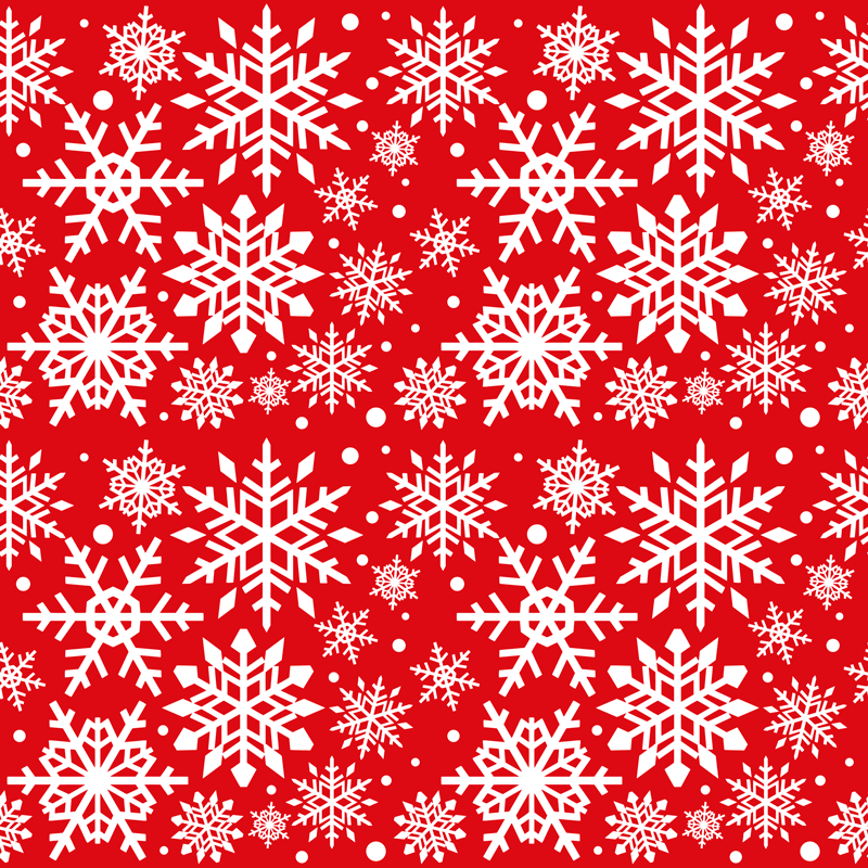 Christmas vinyl rug red snowflakes decor - TenStickers