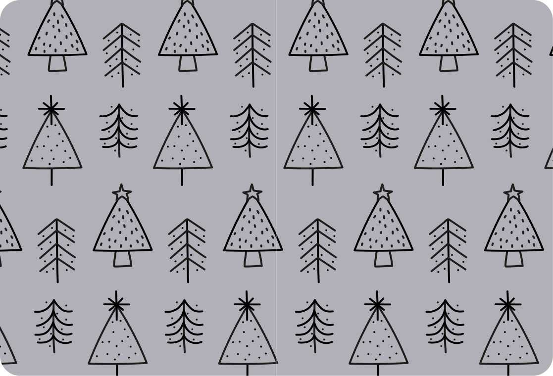 Christmas vinyl rug with patterned christmas trees - TenStickers