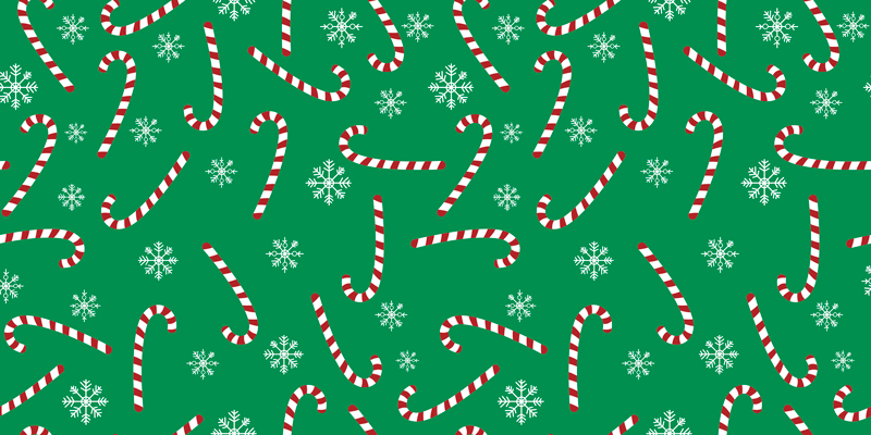 Christmas vinyl rug with candy cane design - TenStickers