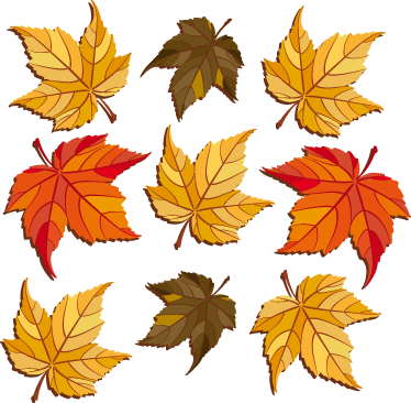 Floral vinyl rug with autumn leaves design - TenStickers