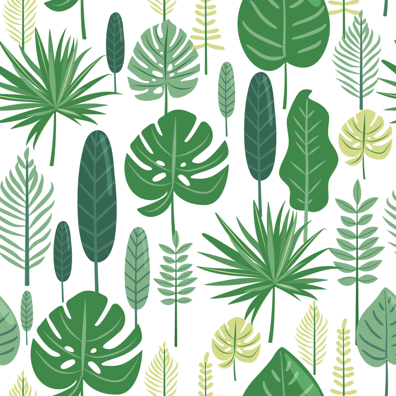 Monstera floral vinyl rug - TenStickers