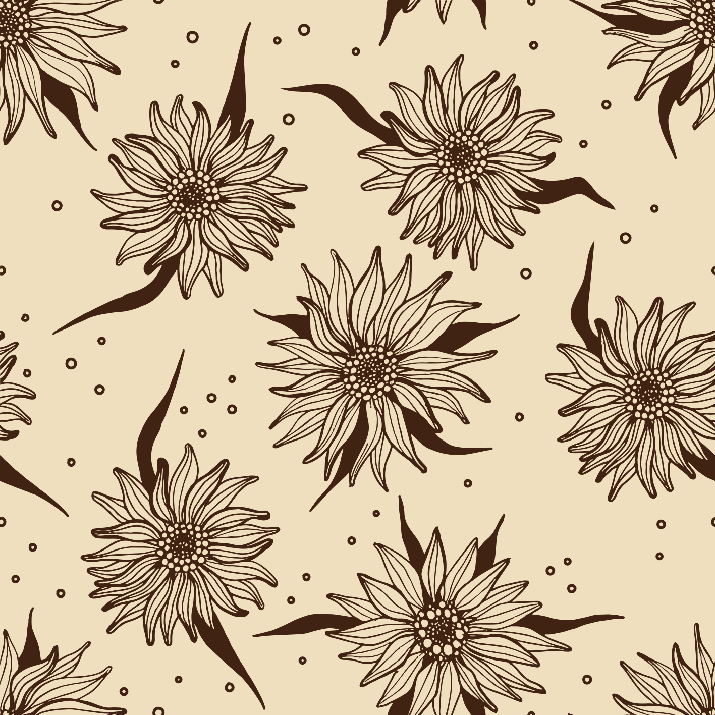 Old sunflower floral vinyl rug - TenStickers