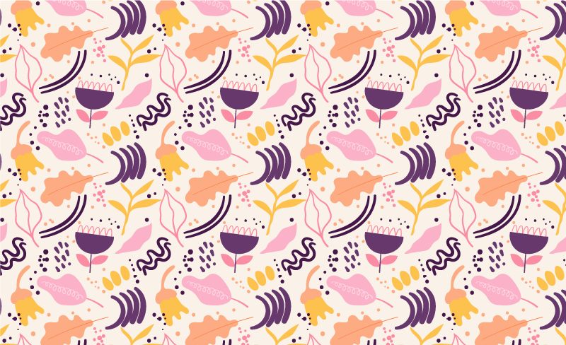 Floral vinyl rug lively floral inspiration - TenStickers